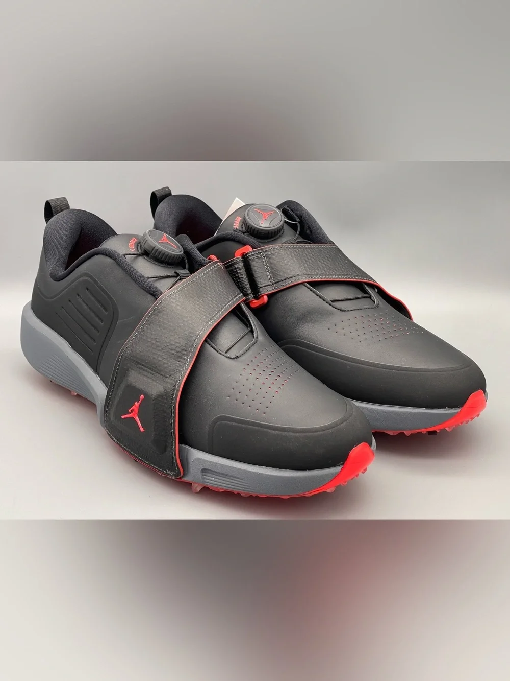 Air Jordan Rev Golf Shoes Spikes Black Red Infrared FV6338-001 Mens Size 9 NEW